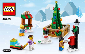 Manuale Lego set 40263 Seasonal Piazza di città natalizia