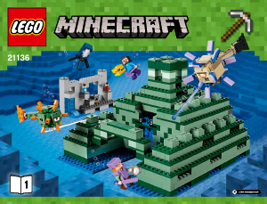 Bedienungsanleitung Lego set 21136 Minecraft Das Ozeanmonument