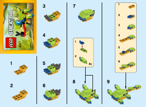Mode d’emploi Lego set 30477 Creator Le caméléon coloré
