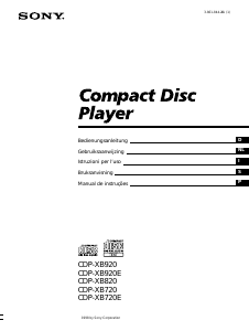 Handleiding Sony CDP-XB720 CD speler
