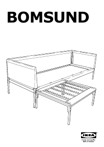 Használati útmutató IKEA BOMSUND (212x149x69) Kanapé