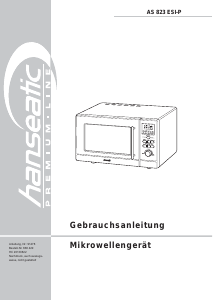 Bedienungsanleitung Hanseatic AS823ESI-P Mikrowelle
