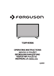 Manuál Ferguson T32FHD506 LED televize