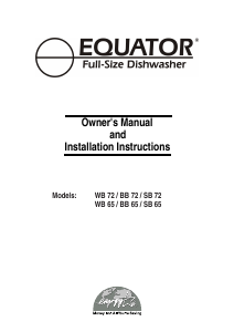 Handleiding Equator WB65 Vaatwasser