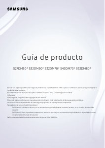 Manual de uso Samsung S32DM703UU Monitor de LED