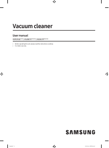 Manual Samsung VS90F40DEK Vacuum Cleaner