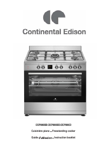 Mode d’emploi Continental Edison CECP9060IXDD Cuisinière