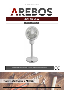 Manual Arebos AR-HE-LZBV55W Fan