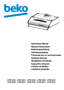 Rokasgrāmata BEKO CFB 6431 W Tvaika nosūcējs