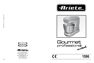 Εγχειρίδιο Ariete 1596/1 Gourmet Professional Μίξερ