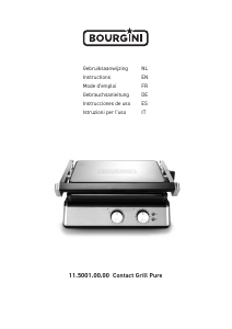 Bedienungsanleitung Bourgini 11.5001.00.00 Pure Kontaktgrill