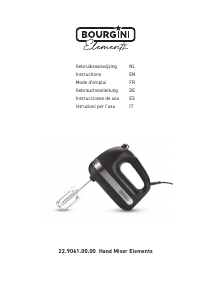 Manual de uso Bourgini 22.9061.00.00 Elements Batidora de varillas