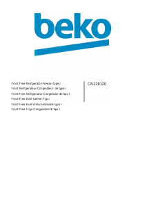 Manuale BEKO CN 228120 Frigorifero-congelatore