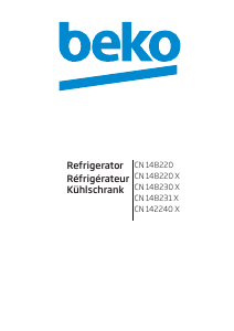 Εγχειρίδιο BEKO CN148231X Ψυγειοκαταψύκτης