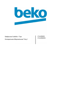 Vadovas BEKO CSA 29020 Šaldytuvas-šaldiklis