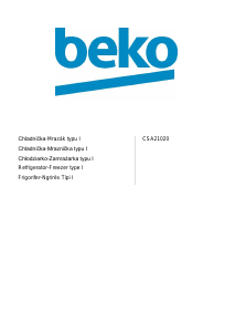 Instrukcja BEKO CSA21020 Lodówko-zamrażarka