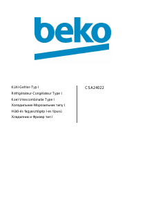 Bedienungsanleitung BEKO CSA24022S Kühl-gefrierkombination