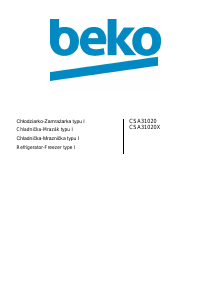 Instrukcja BEKO CSA31020X Lodówko-zamrażarka