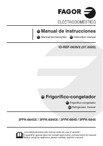 Manual de uso Fagor 3FFK-6845.1 Frigorífico combinado
