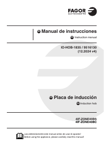 Manual de uso Fagor 4IF-ZONE40BS Placa
