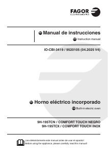 Handleiding Fagor 9H-195TCN Comfort Touch Negro Oven