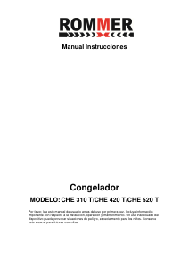 Manual de uso Rommer CHE 420 T Congelador