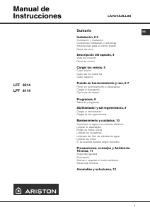 Manual de uso Ariston LFF 8214 X Lavavajillas