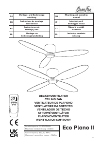 Bedienungsanleitung CasaFan Eco Plano II Deckenventilator