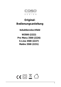 Bedienungsanleitung Caso Pro Menu 3500 Kochfeld