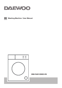 Manual Daewoo WM-FA8512W0D-RS Washing Machine