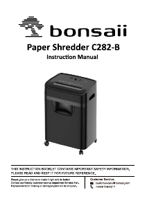 Handleiding Bonsaii C282-B Papiervernietiger