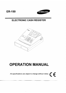 Manual Samsung ER-150 Cash Register