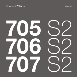 説明書 Bowers and Wilkins 705 S2 スピーカー