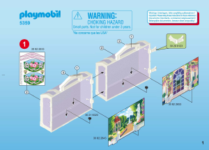 Manual Playmobil set 5359 Fairy Tales Maleta aniversário da princesa