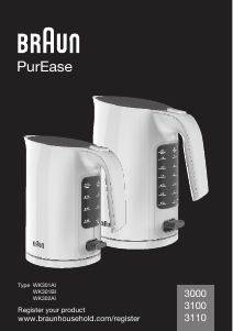 Manual Braun WK 3000 PurEase Fierbător