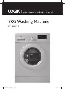 Bruksanvisning Logik L714WM17 Tvättmaskin