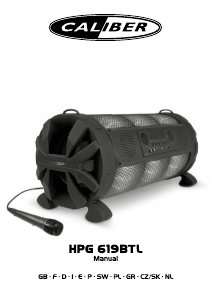 Bruksanvisning Caliber HPG619BTL Högtalare