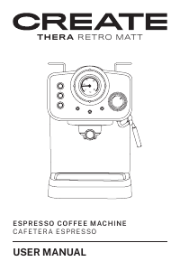 Manual Create Thera Retro Matt Máquina de café expresso