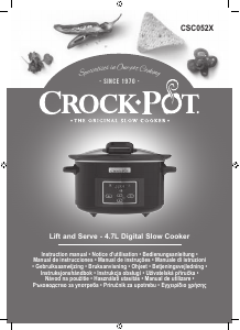 Manuale Crock-Pot CSC052X Slow cooker