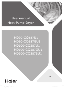 Handleiding Haier HD100-CQ387BU1 Wasdroger
