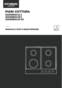 Manuale Hyundai GHHN-M905F3G Piano cottura