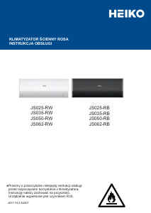 Instrukcja Heiko JS025-RW Klimatyzator