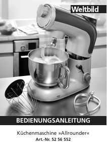 Bedienungsanleitung Weltbild 52 56 552 Allrounder Küchenmaschine