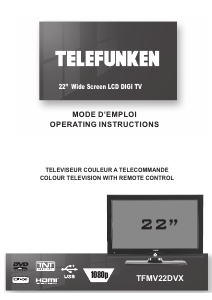 Bruksanvisning Telefunken TFMV22DVX LCD TV
