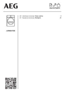 Rokasgrāmata AEG LSR6E47DE Veļas mašīna
