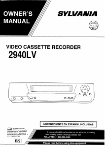 Handleiding Sylvania 2940LV Videorecorder