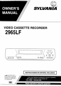 Handleiding Sylvania 2965LF Videorecorder