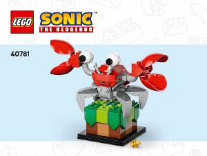 Manual Lego set 40781 Sonic the Hedgehog Badnik: Crabmeat