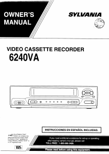 Manual Sylvania 6240VA Video recorder