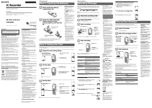 Manual Sony ICD-B120 Audio Recorder